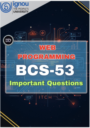 BCS053 Important Concepts & Questions PDF Notes
